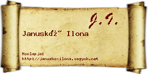 Januskó Ilona névjegykártya